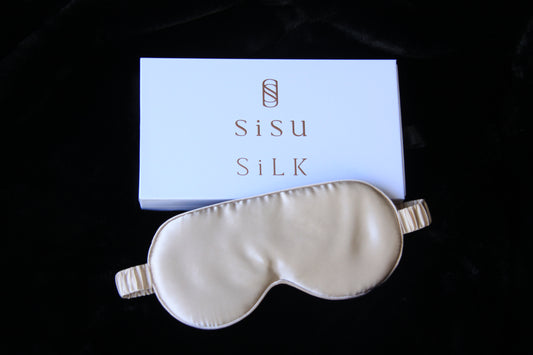 SISU Luxe Silk Sleep Mask - Champagne