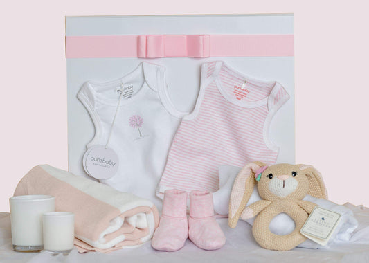 Welcome To The World Sweet Baby Girl Hamper - Hamper Republic